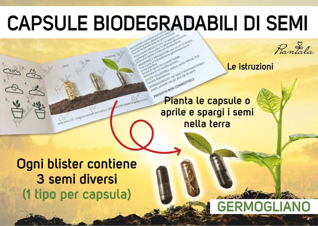 Capsule biodegradabili di semi